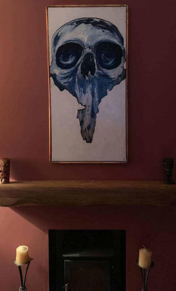 "blue skull"