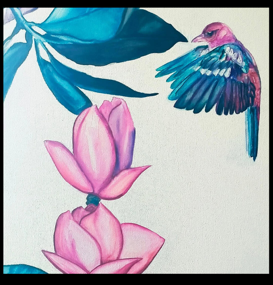 watercolour pencils on canvas